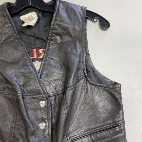 Harley Davidson Motorcycles KIDS' Leather Vest Biker Hardrock Saloon Size 14