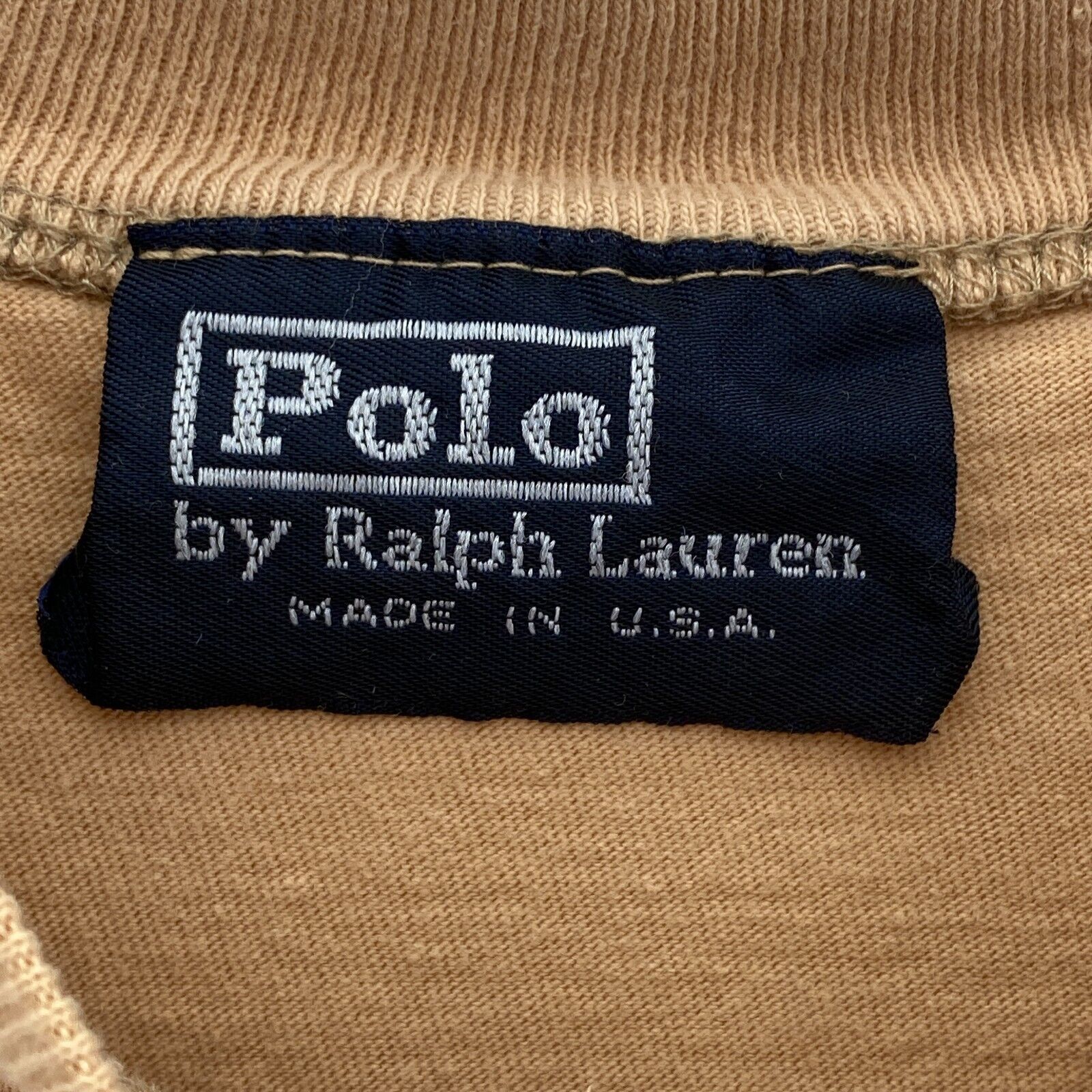 Vintage Polo Ralph Lauren Logo Mustard Yellow Long Sleeve T-shirt Size M