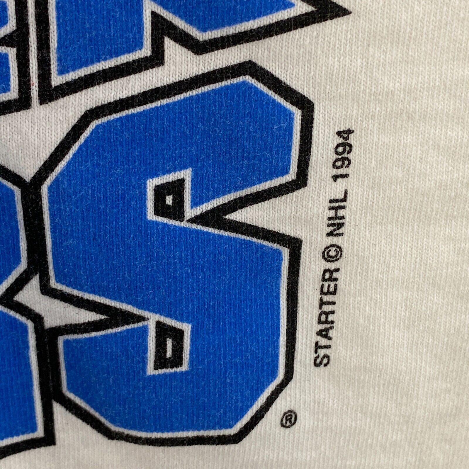 Starter Stanley Cup Champions New York Rangers NHL 1994 White T-shirt Size M