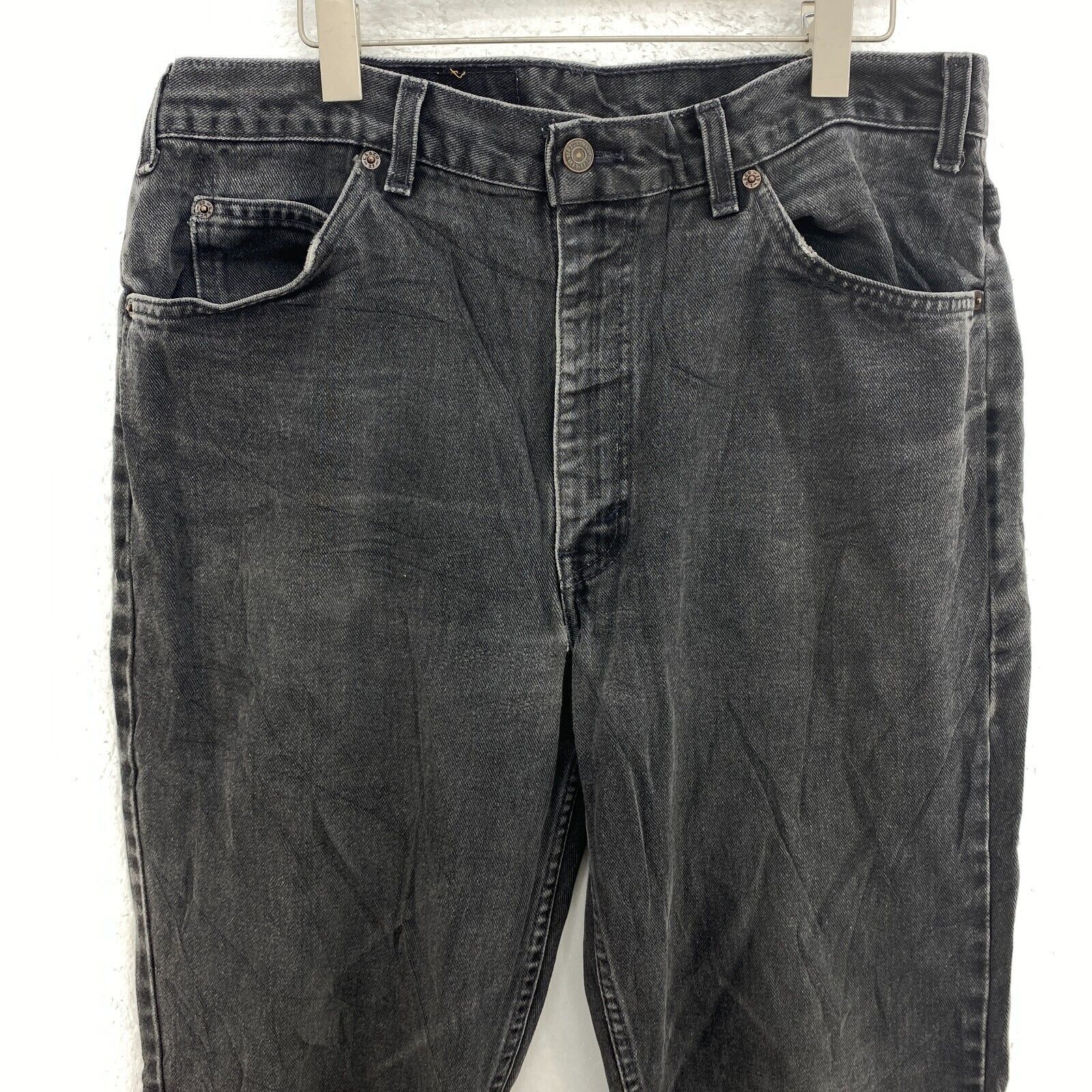 Levi Strauss Orange Tab Black Medium Wash Jeans Size 36 Straight Leg