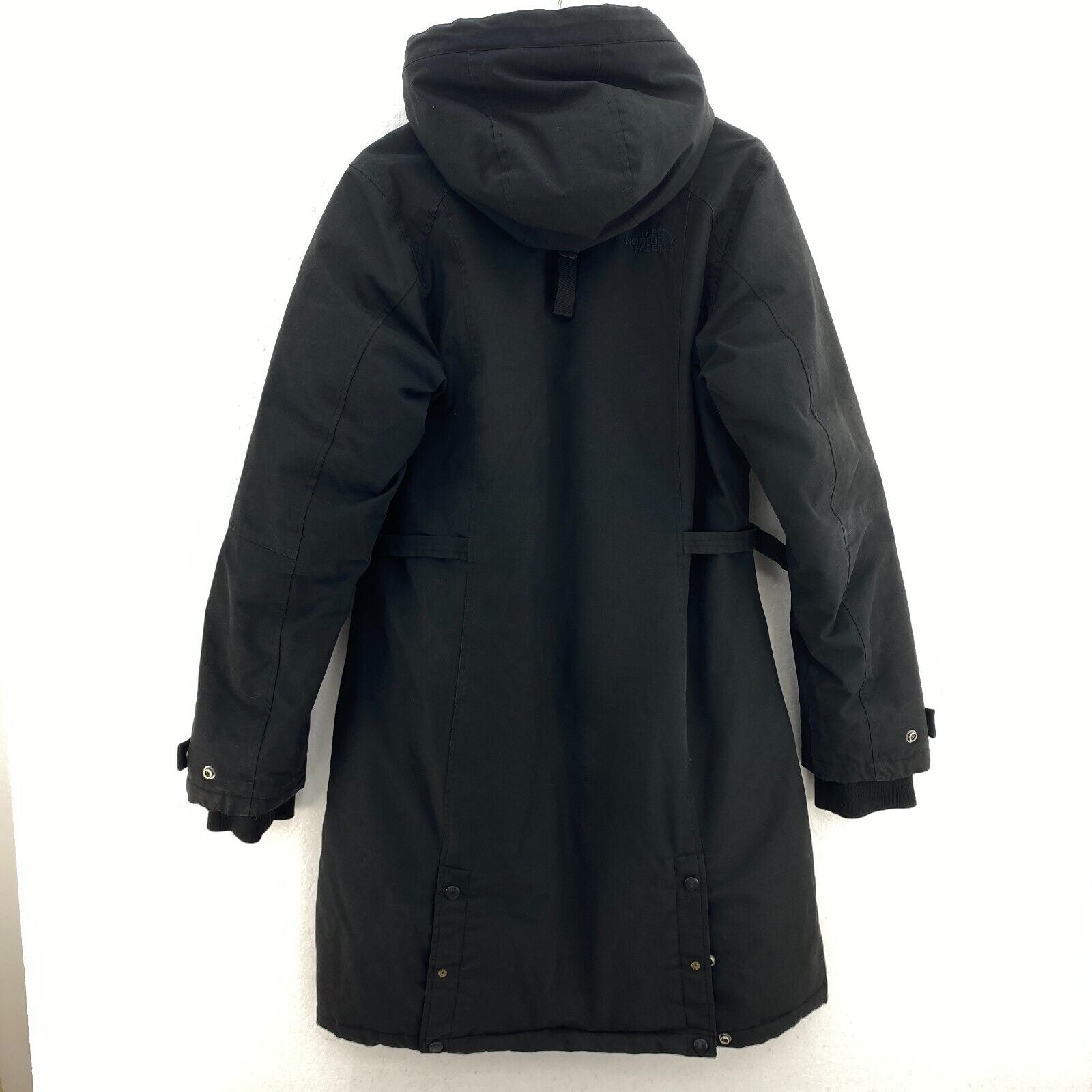 The North Face Hyvent Black Insulated Women's Parka Jacket Size M Full Zip Up