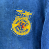 Corduroy Jacket Blue Size 38 Vocational Agriculture Future Farmers 90s
