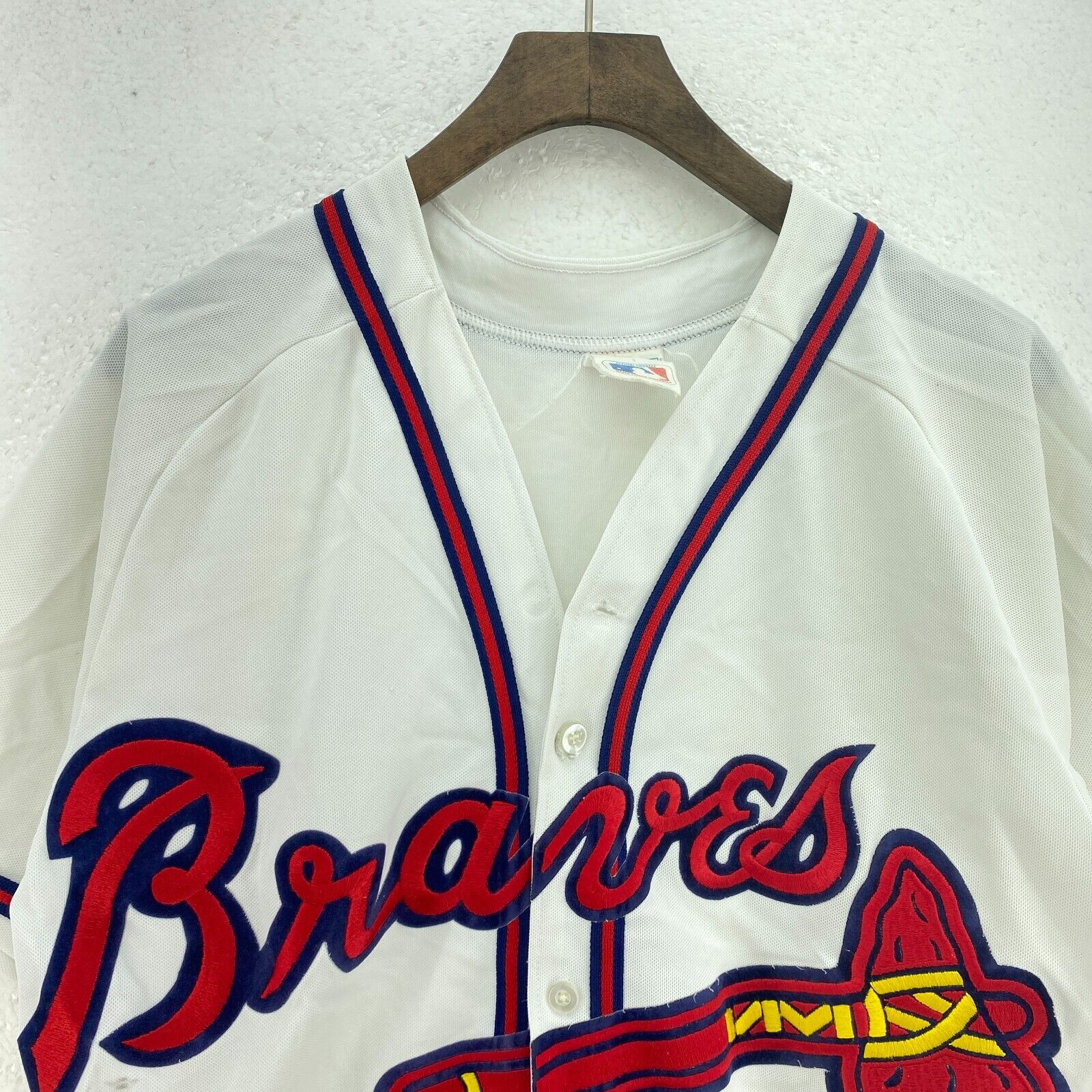 Vintage CCM Atlanta Braves MLB Baseball White Jersey Size M