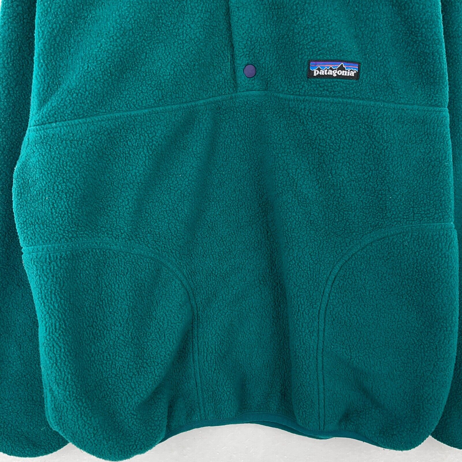 Vintage Patagonia Snap-T Green Earth Tone Fleece Pullover Jacket Size L Kids