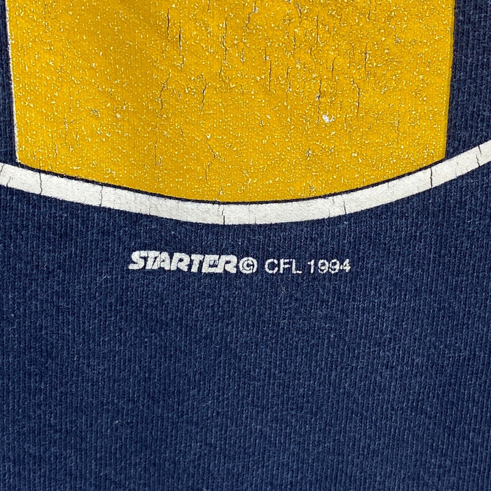 Vintage Starter Winnipeg Blue Bombers CFL 1994 Navy Blue Sweatshirt Size M