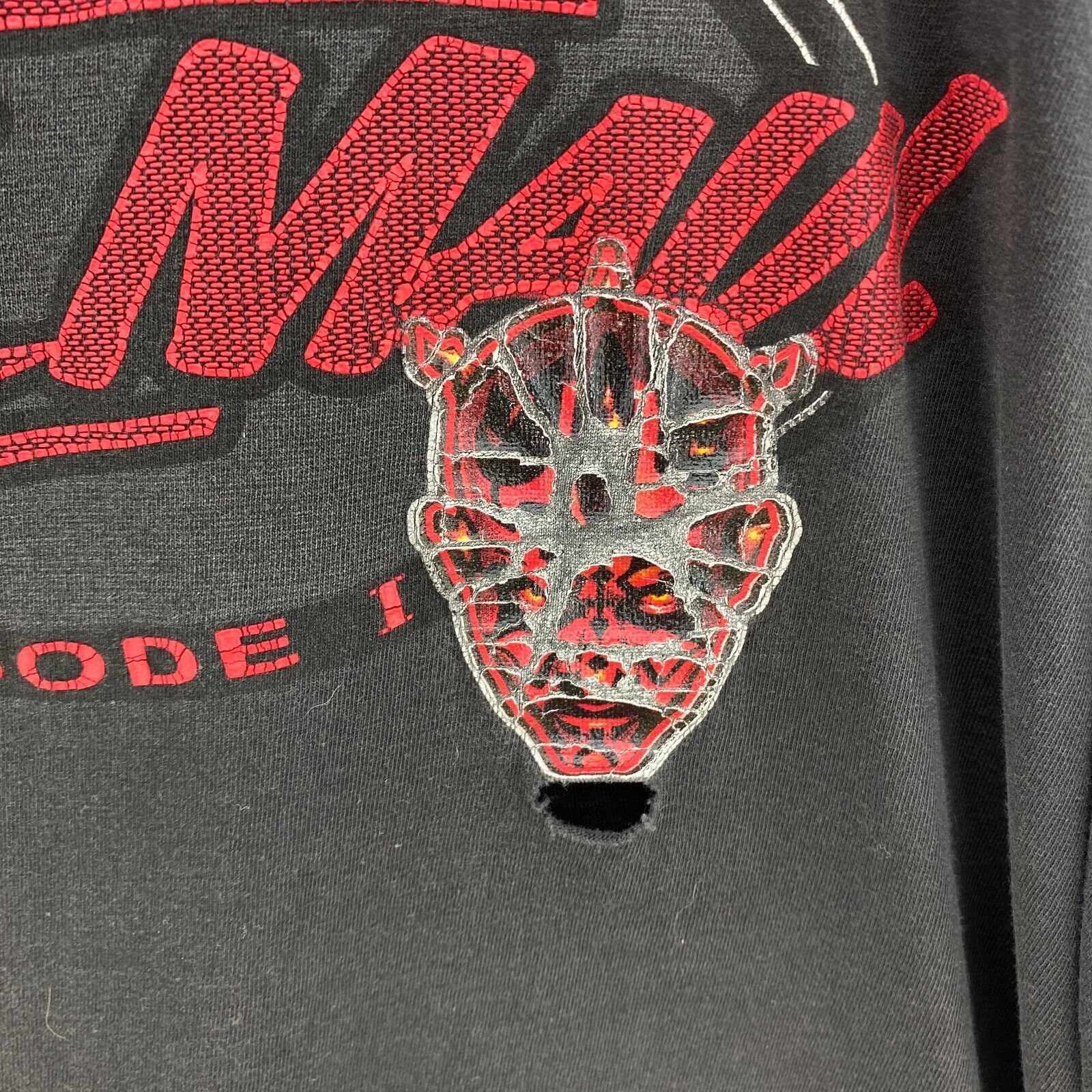 Vintage Darth Maul Star Wars Episode I Movie Black T-shirt Size M