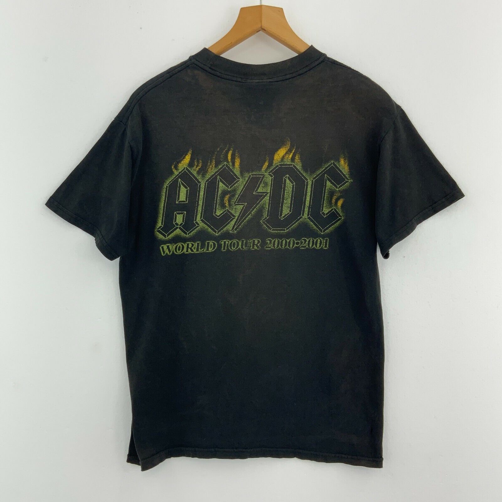 ACDC Hell's Bells World Tour 2000 Black T-shirt Size S Rock Band
