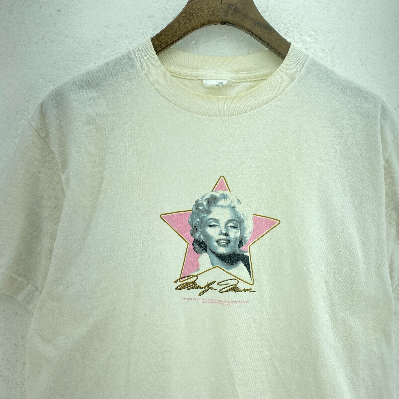Marilyn Monroe 2001 Star White T-shirt Size S Women's