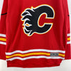Vintage Reebok Calgary Flames NHL Ice Hockey Red Jersey V-Neck Size L