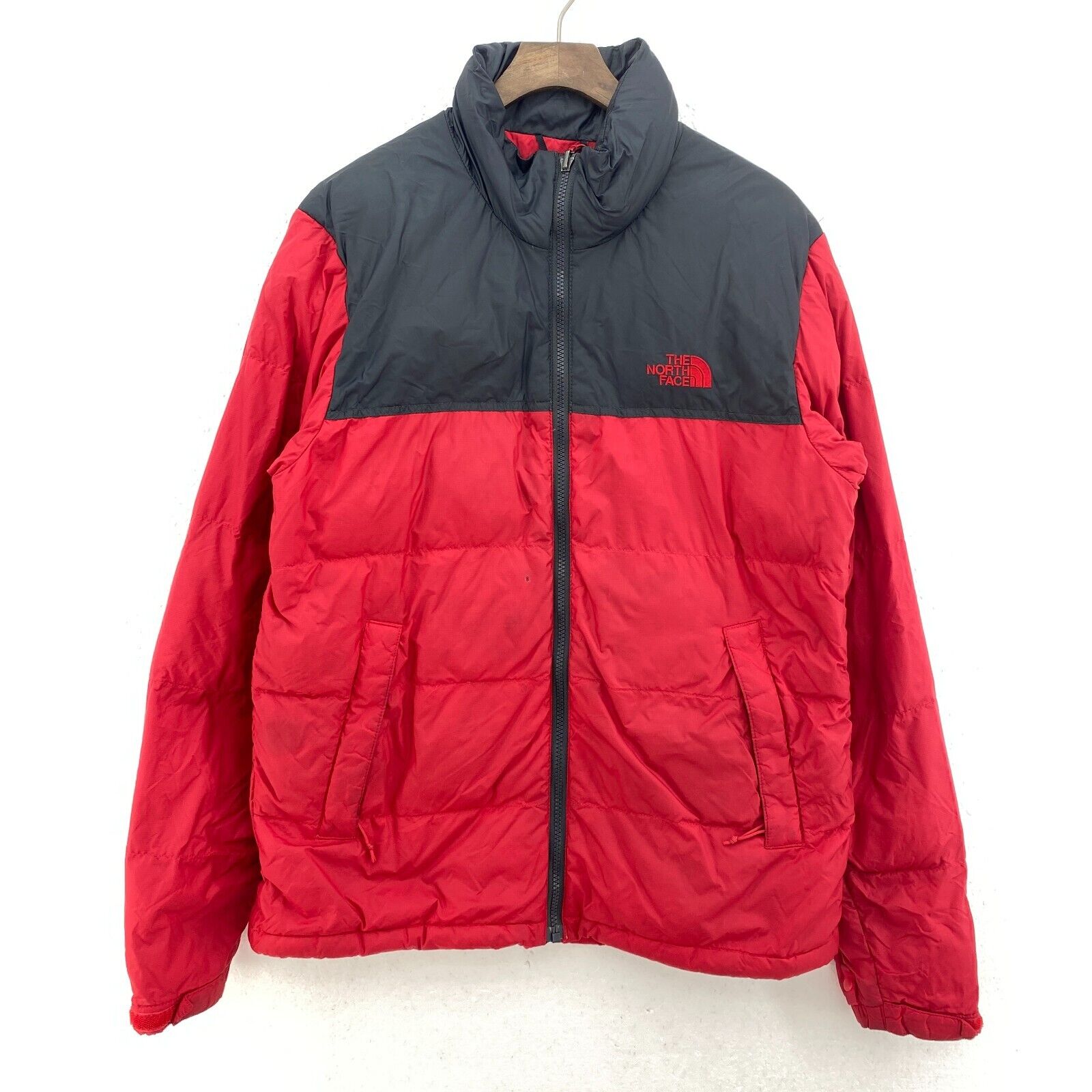 The North Face Men's Full Zip Nuptse Down 700 Series Jacket Red Size S