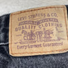 Levi's Orange Tab Medium Wash Black Denim Straight Jeans Size 32