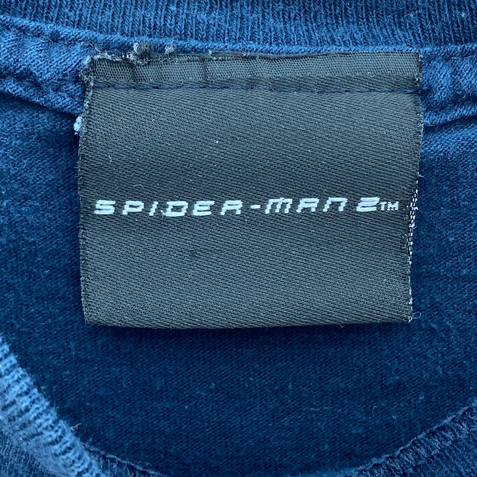 Vintage Marvel Spider Man 2 Movie Navy Blue T-shirt Size XL Kids