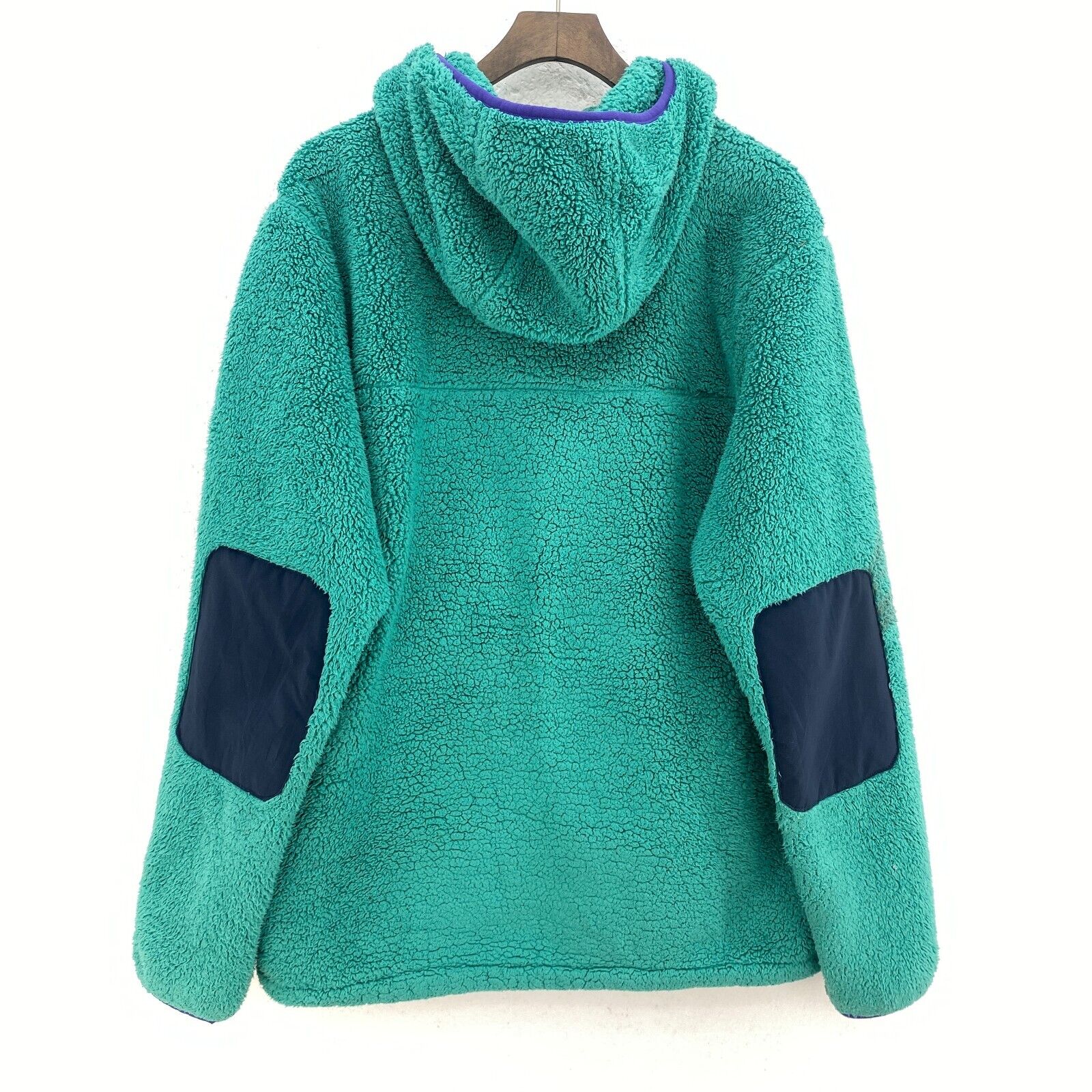 The North Face Quarter Zip Fleece Hooded Pullover Jacket Size M Blue