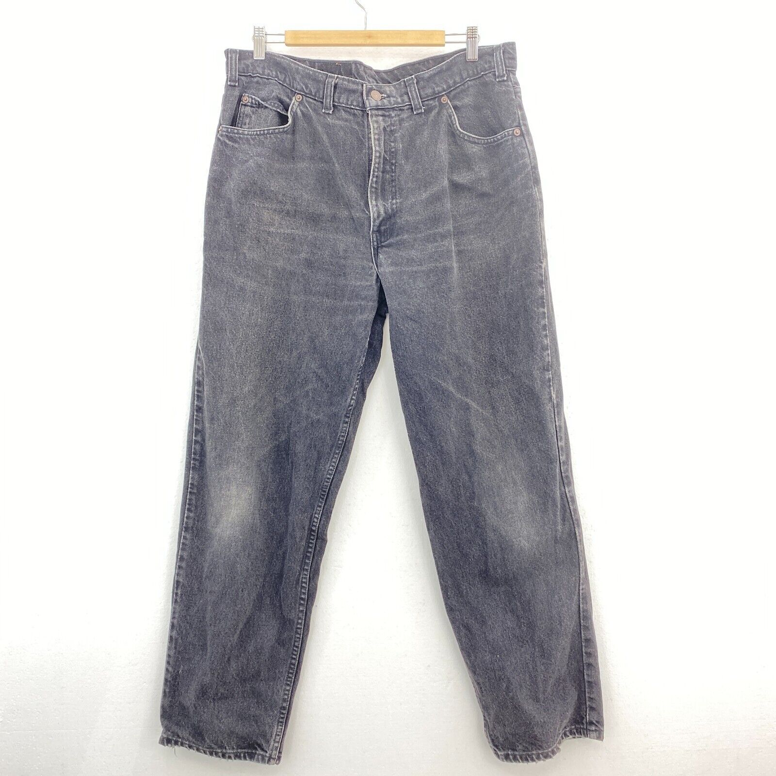 Levi's 634 Orange Tab Black Jeans Straight Size 36