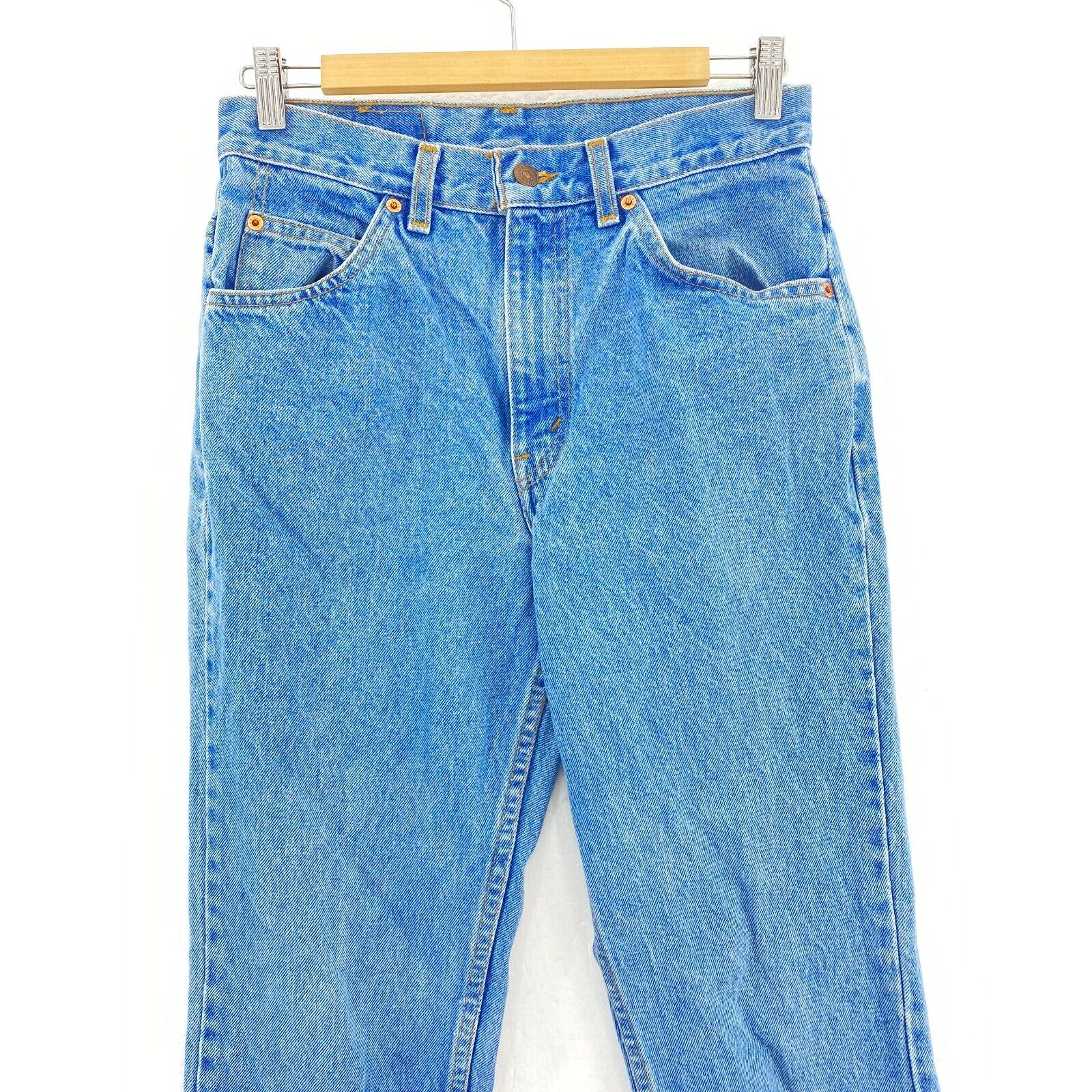 Levi's Orange Tab Light Wash Blue Denim Straight Jeans Size 29 Women's