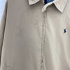 Vintage Polo Ralph Lauren Full Zip Logo Beige Harrington Jacket Size L