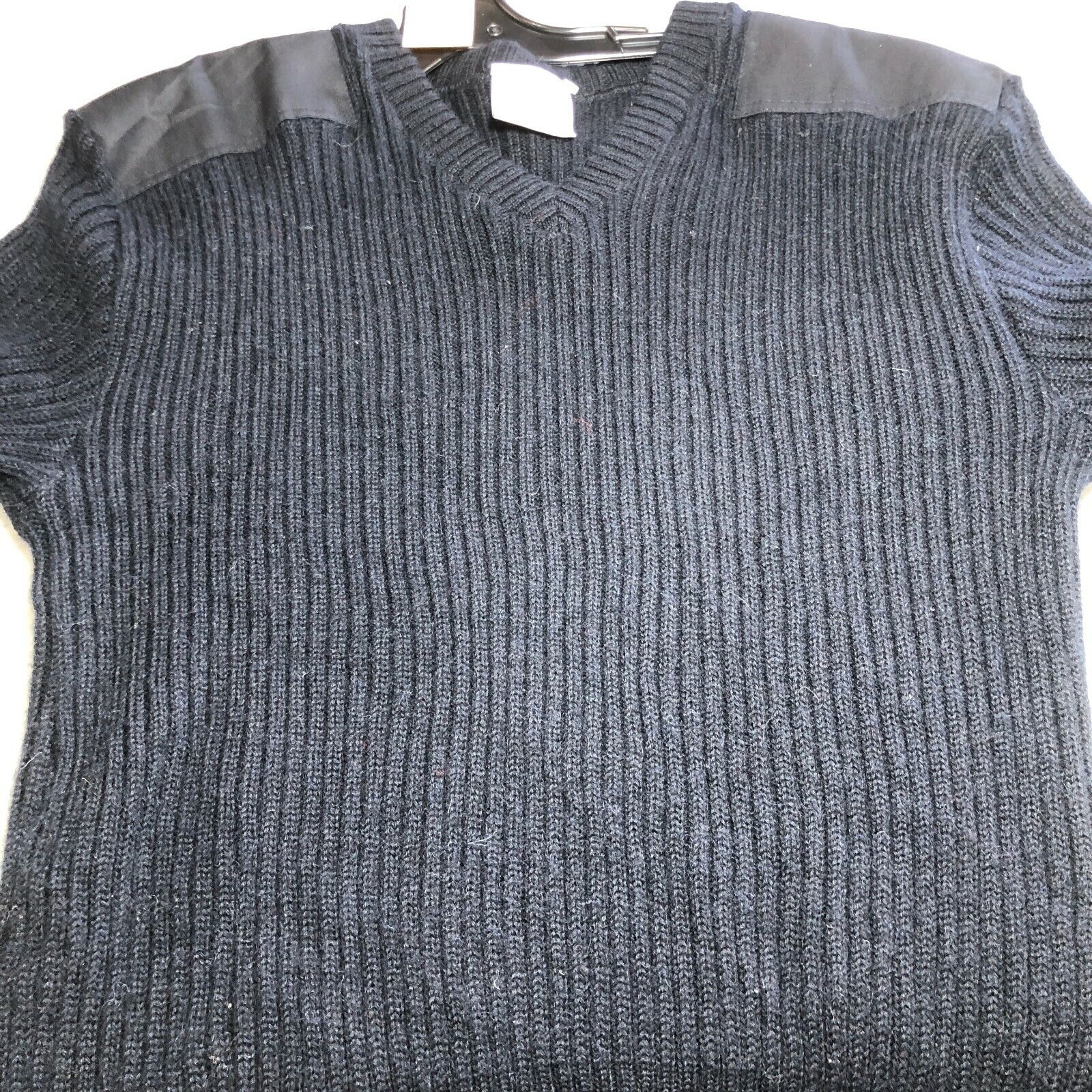 Jack Young 100% Wool Ribbed Sweater Slim Fit Size XXL Black