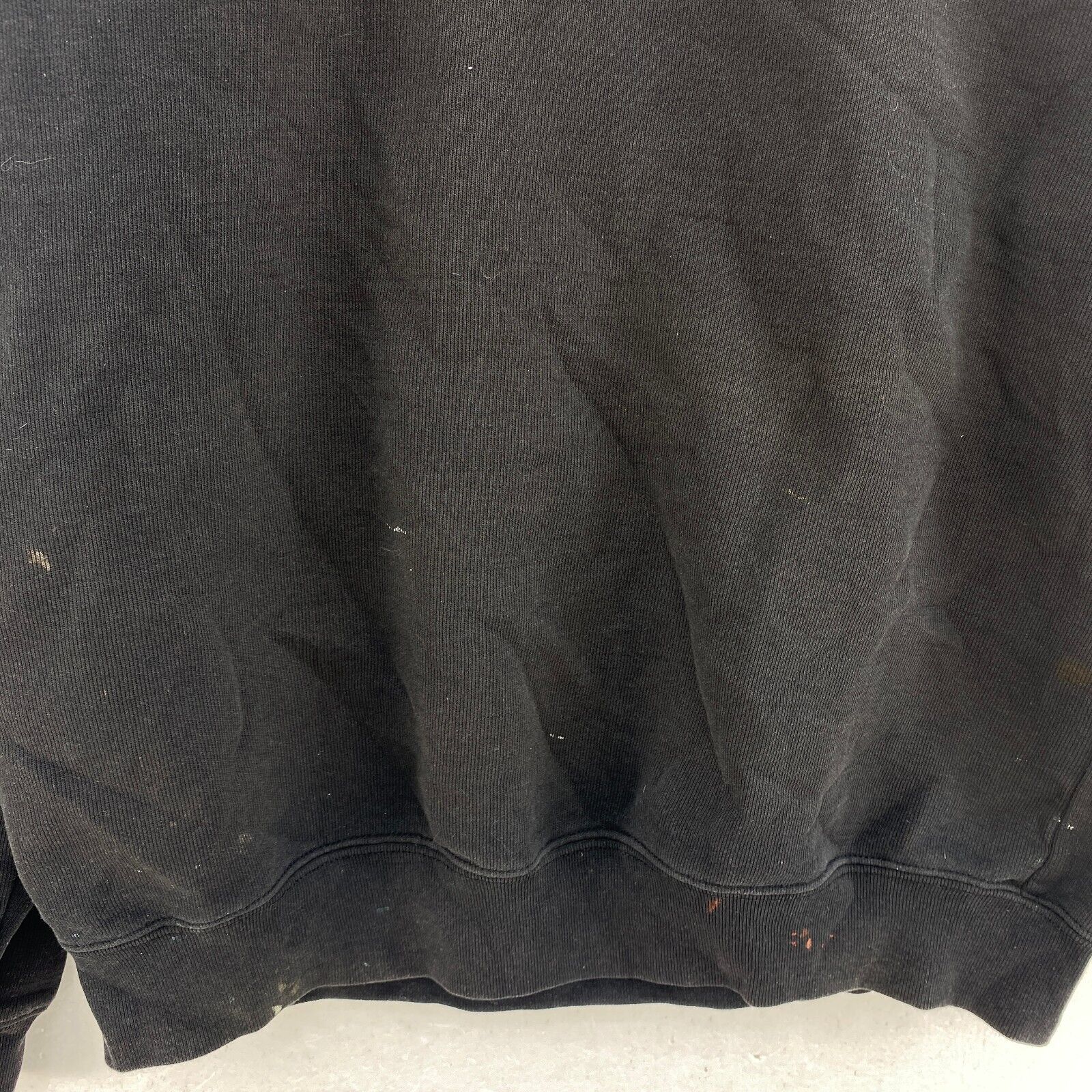 Carhartt Distressed Workwear Black Hoodie Size L Sleeve Spell Out