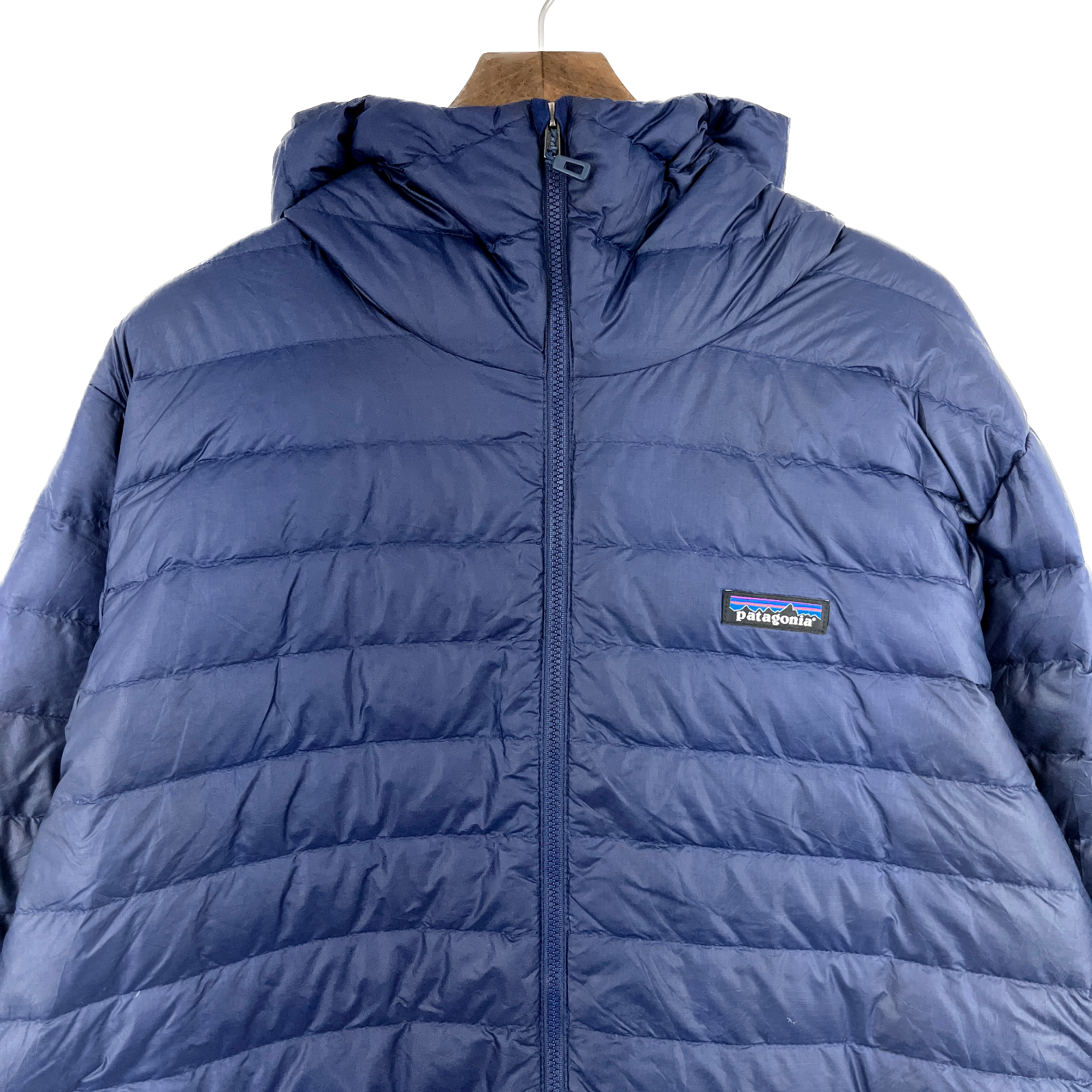 Vintage Patagonia Full Zip Navy Blue Down Puffer Jacket Size XL
