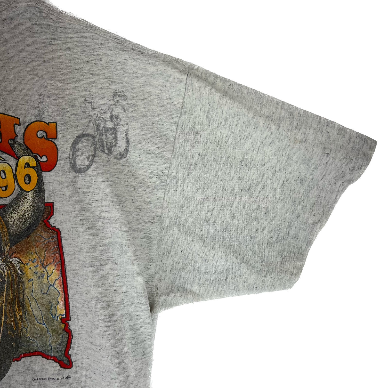 Vintage Ride To Live To Ride Biker Motorcycle Gray T-shirt S Single Stitch