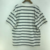 Disney Striped Mickey Mouse Donald Duck T-shirt Size M White Tee