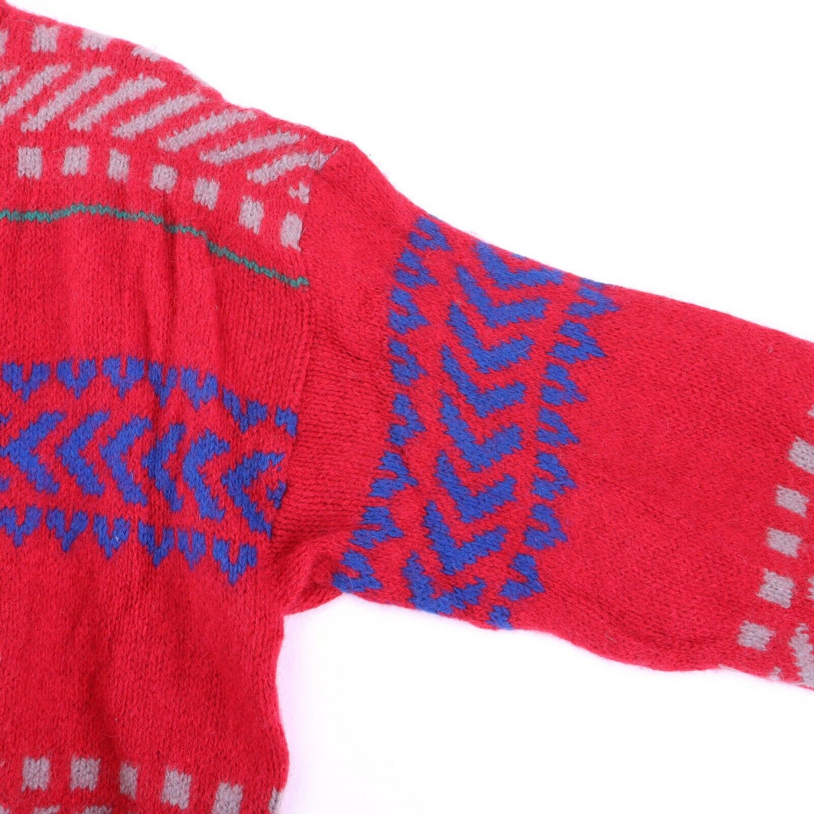 Pendleton Wool Knit Sweater Red Crewneck Size Large 90s