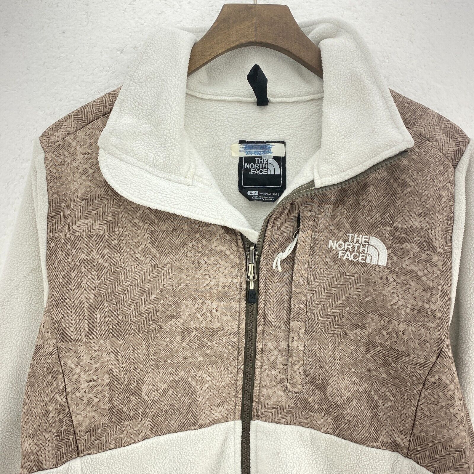 The North Face Women's White Fleece Jacket Size S Full Zip Up