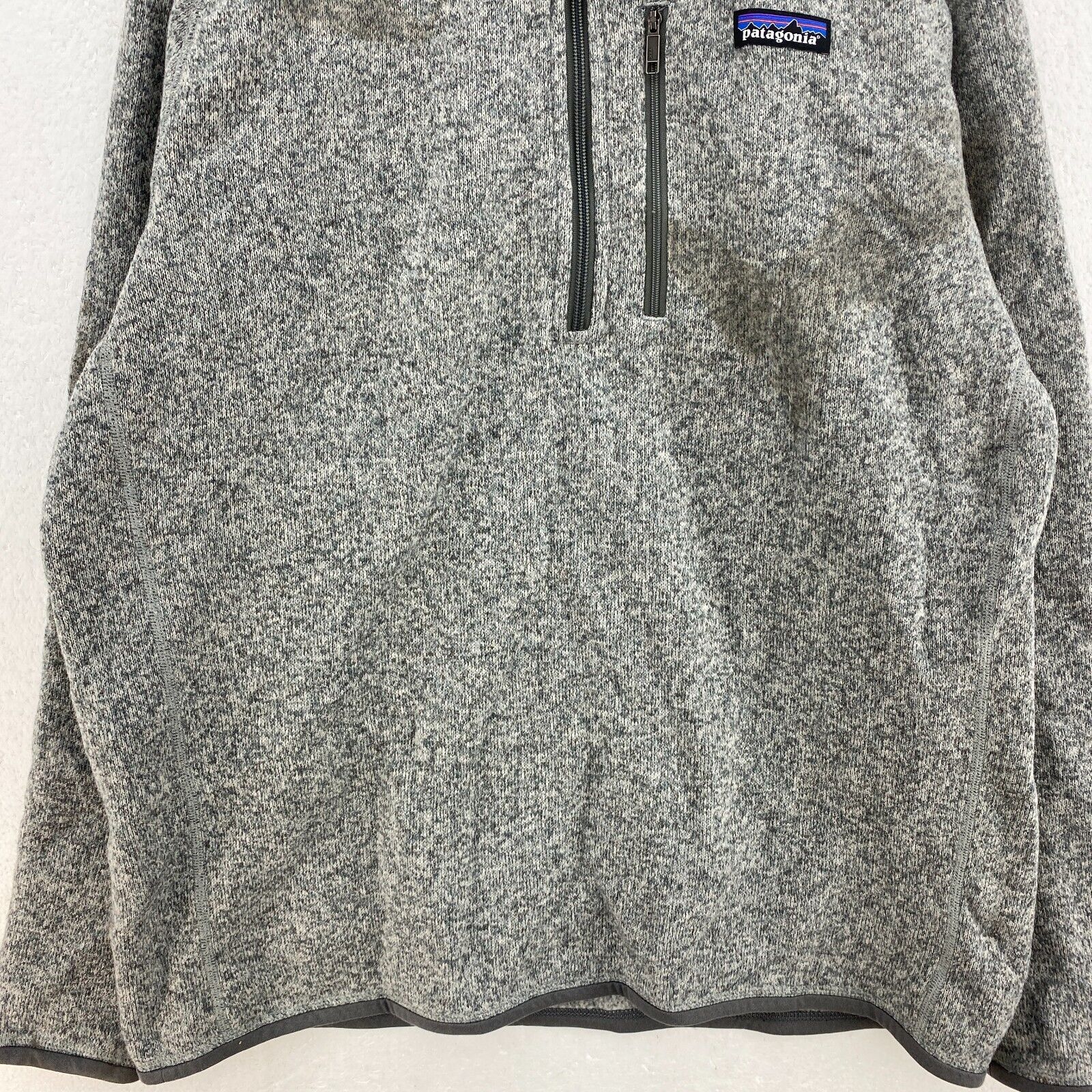 Vintage Patagonia Quarter Zip Fleece Gray Pullover Jacket Size L