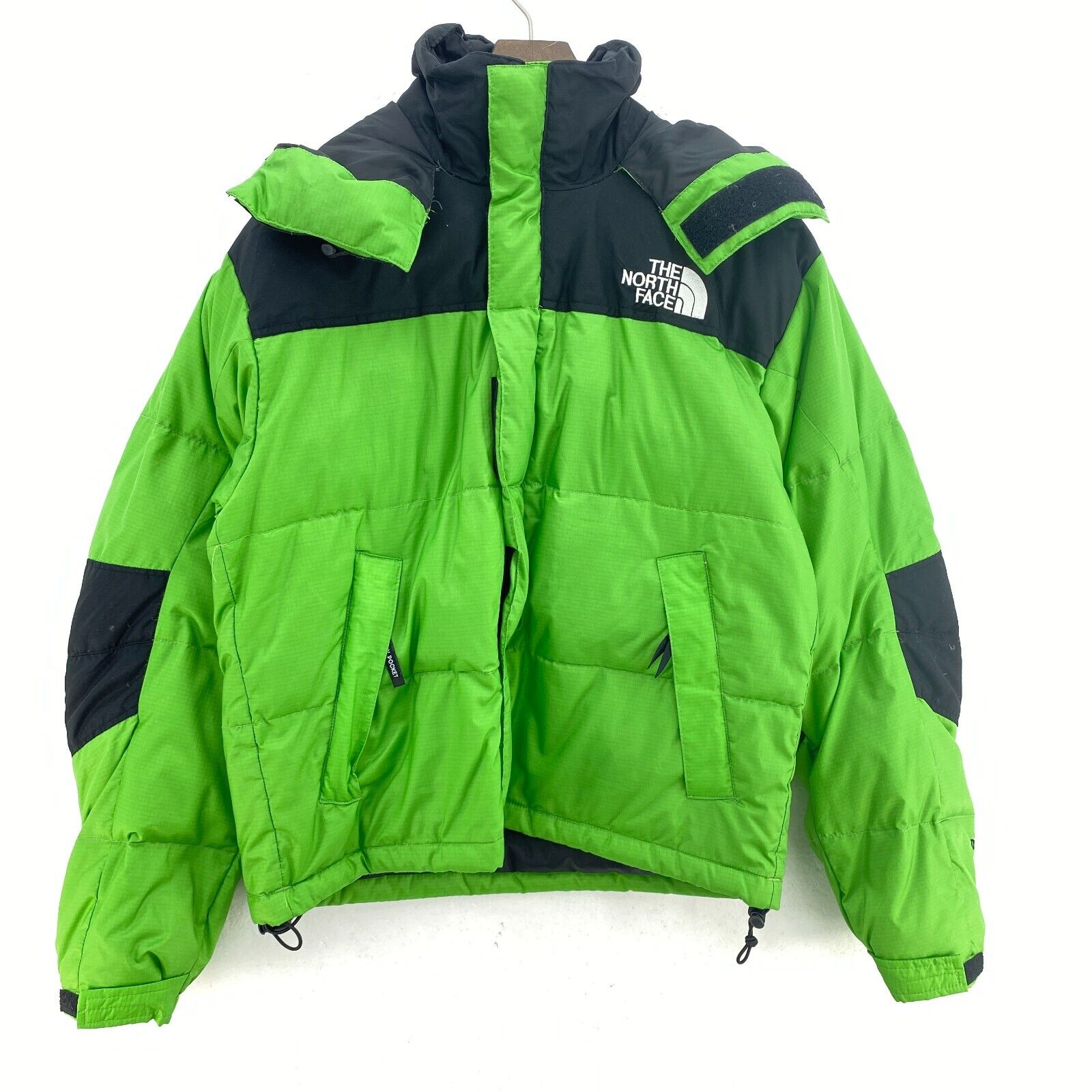 The North Face Insulated Green Hooded Jacket Size S Full Zip Up Gore Dryloft