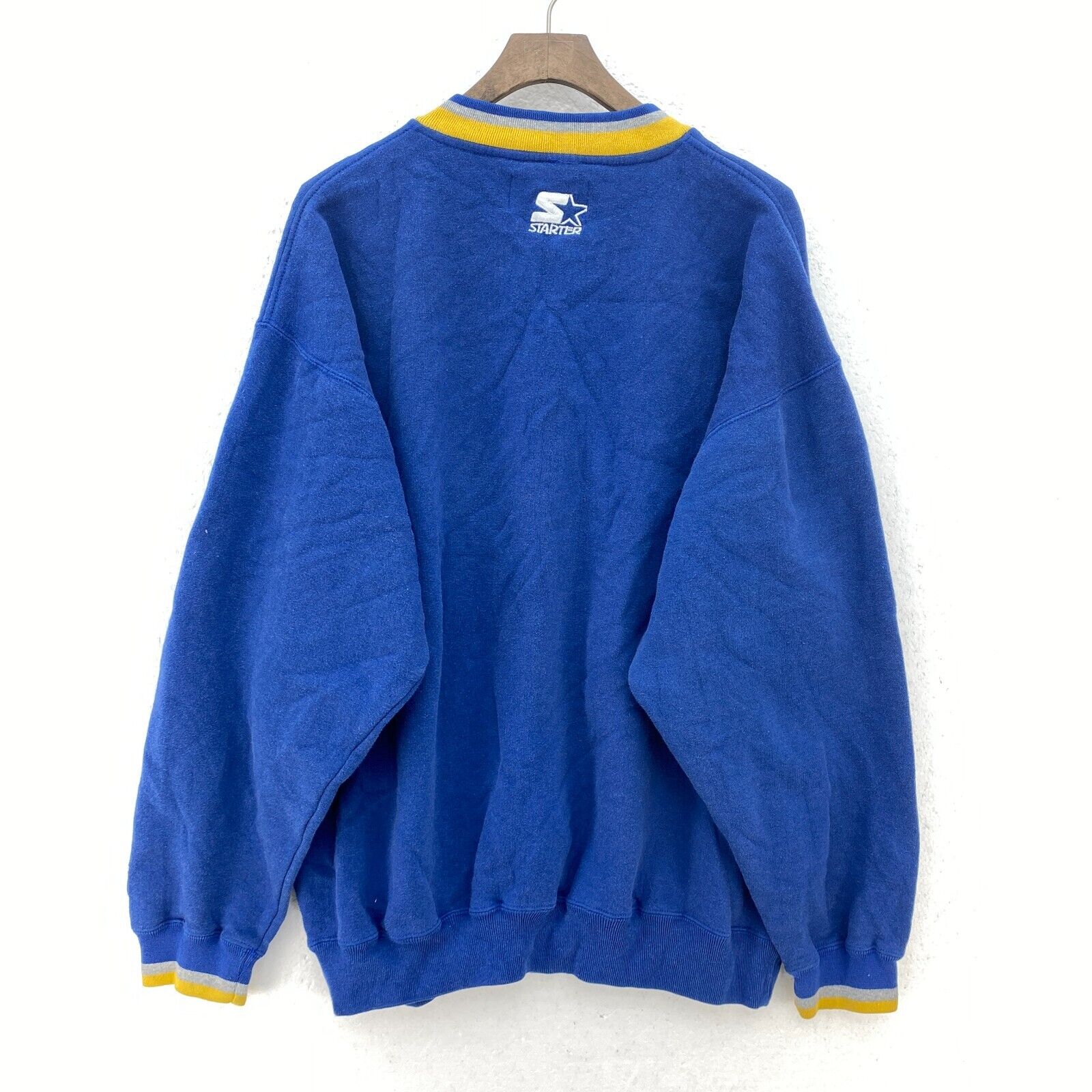Vintage Starter St. Louis Rams NFL Blue Sweatshirt Size XL