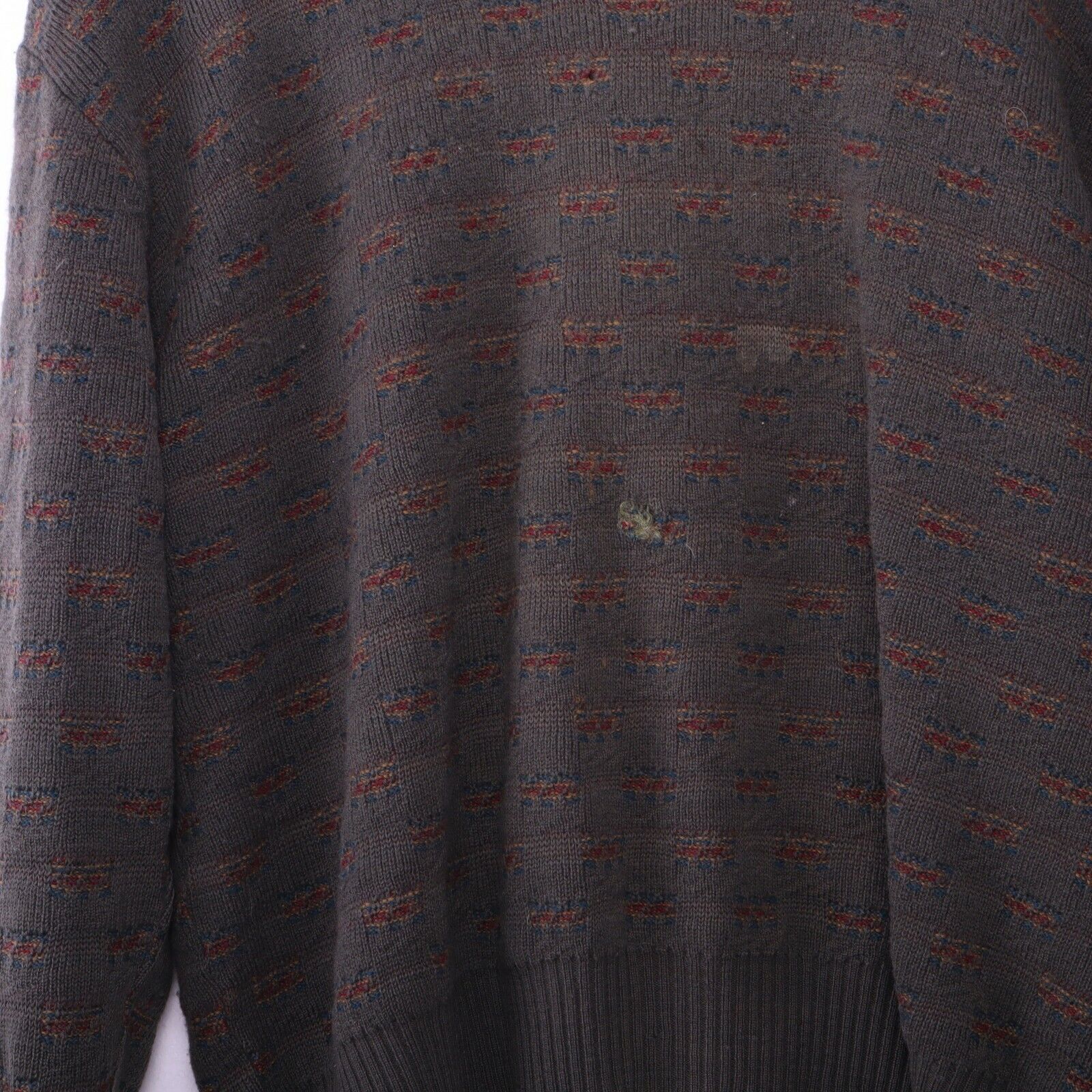 Wool Knit Gray Sweater Pullover Size XL Robert Banks