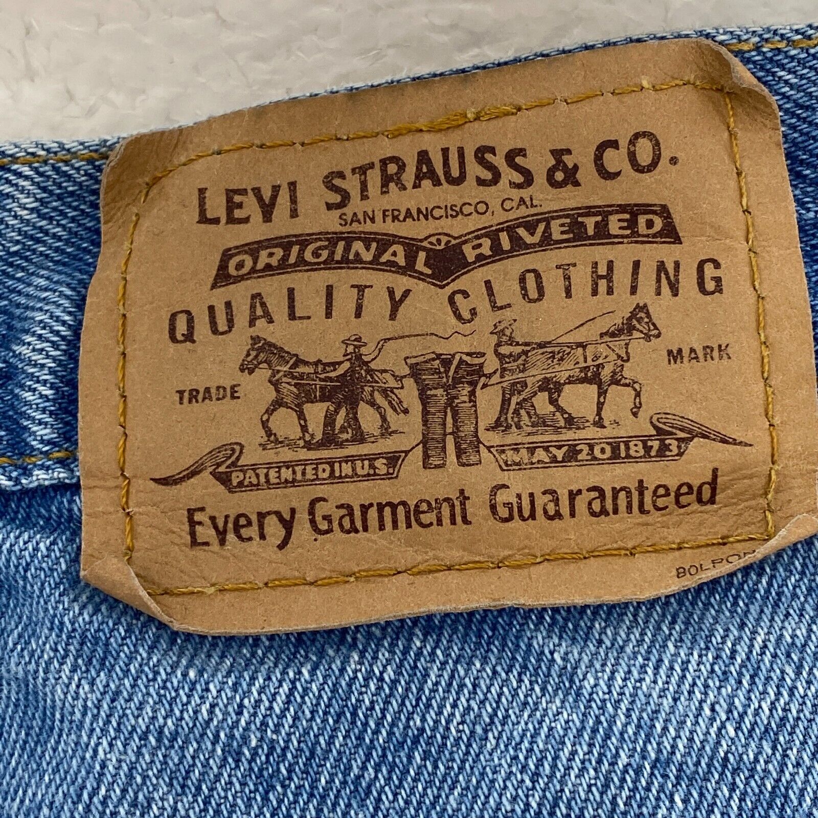 Levi's Orange Tab Light Wash Blue Denim Straight Jeans Size 29 Women's