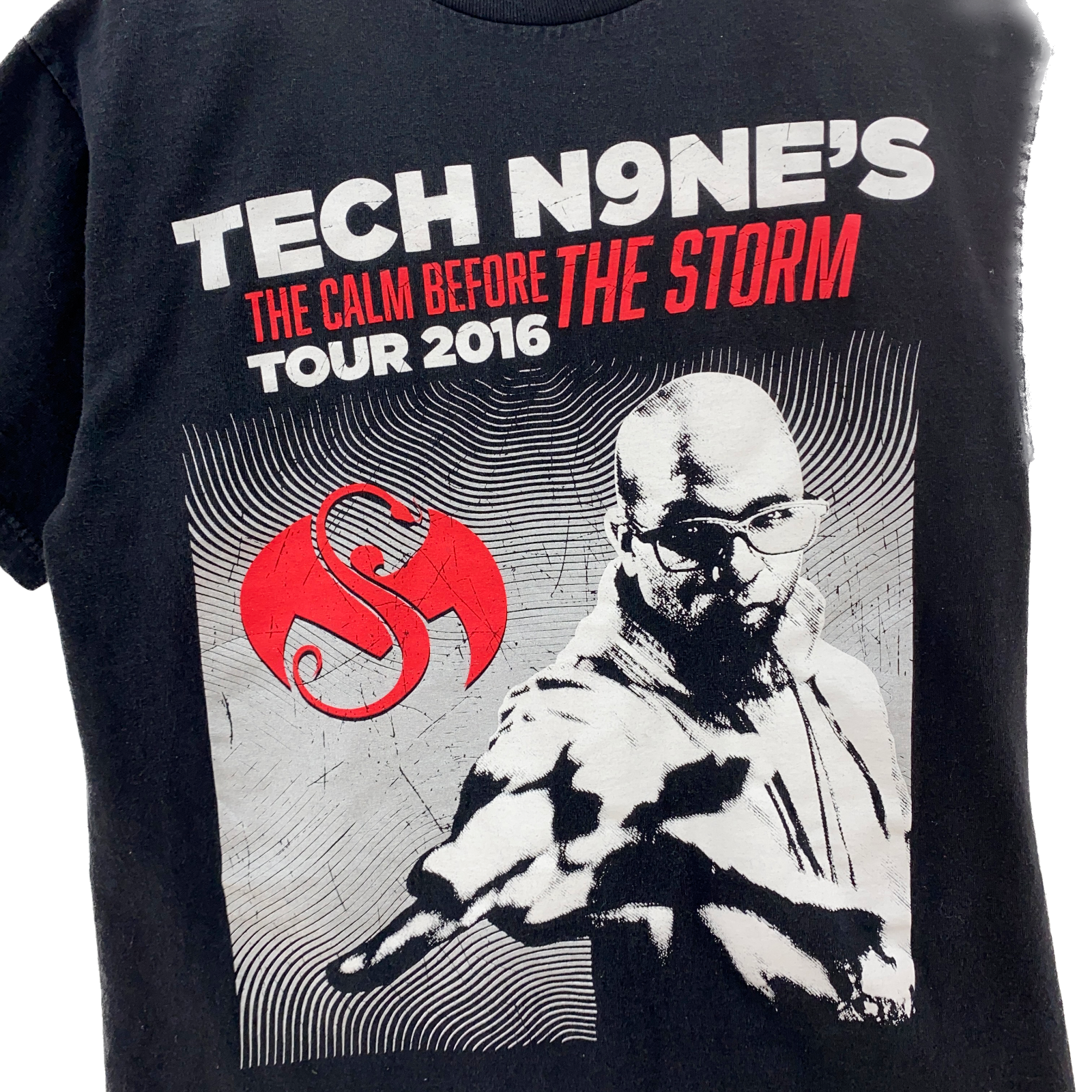 Tech N9ne's The Calm Before The Storm Tour 2016 Black T-shirt Size S