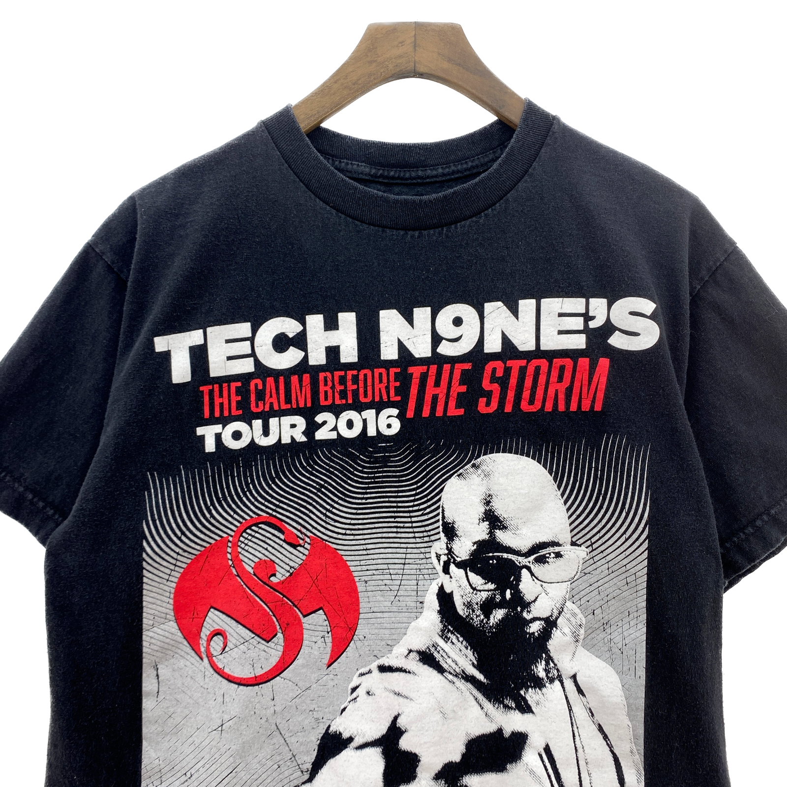 Tech N9ne's The Calm Before The Storm Tour 2016 Black T-shirt Size S