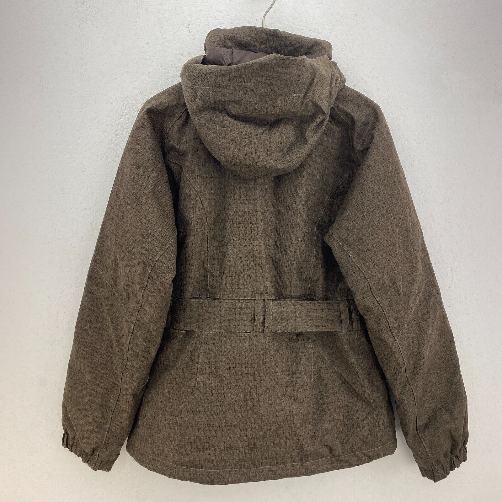 The North Face 600 Hyvent Belted Hooded Brown Full Zip Jacket Size S Women's