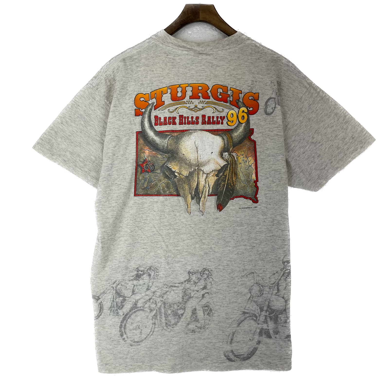 Vintage Ride To Live To Ride Biker Motorcycle Gray T-shirt S Single Stitch
