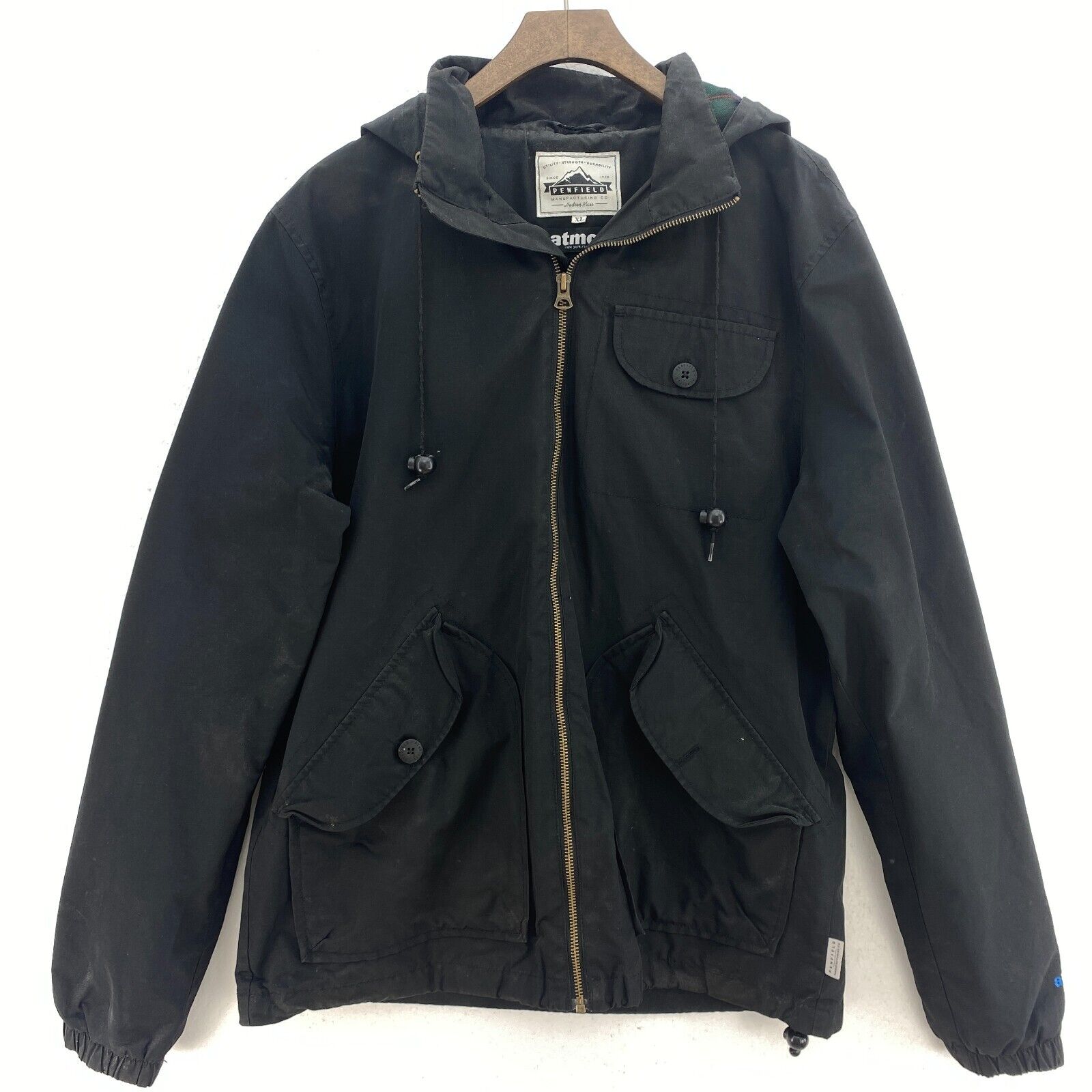 Penfield Black Full Zip Hooded Jacket Size XL Women's