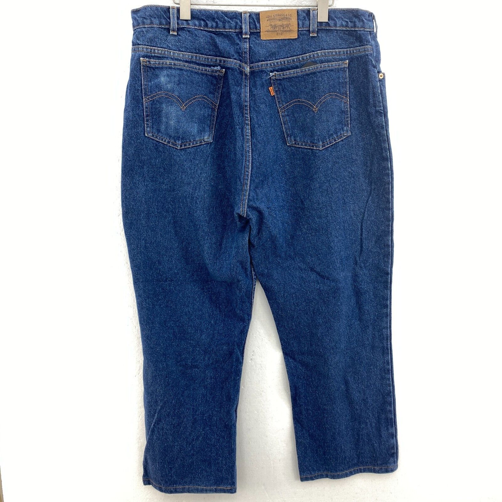 Levi Strauss 619 Orange Tab Blue Medium Wash Jeans Size 38 Straight Leg