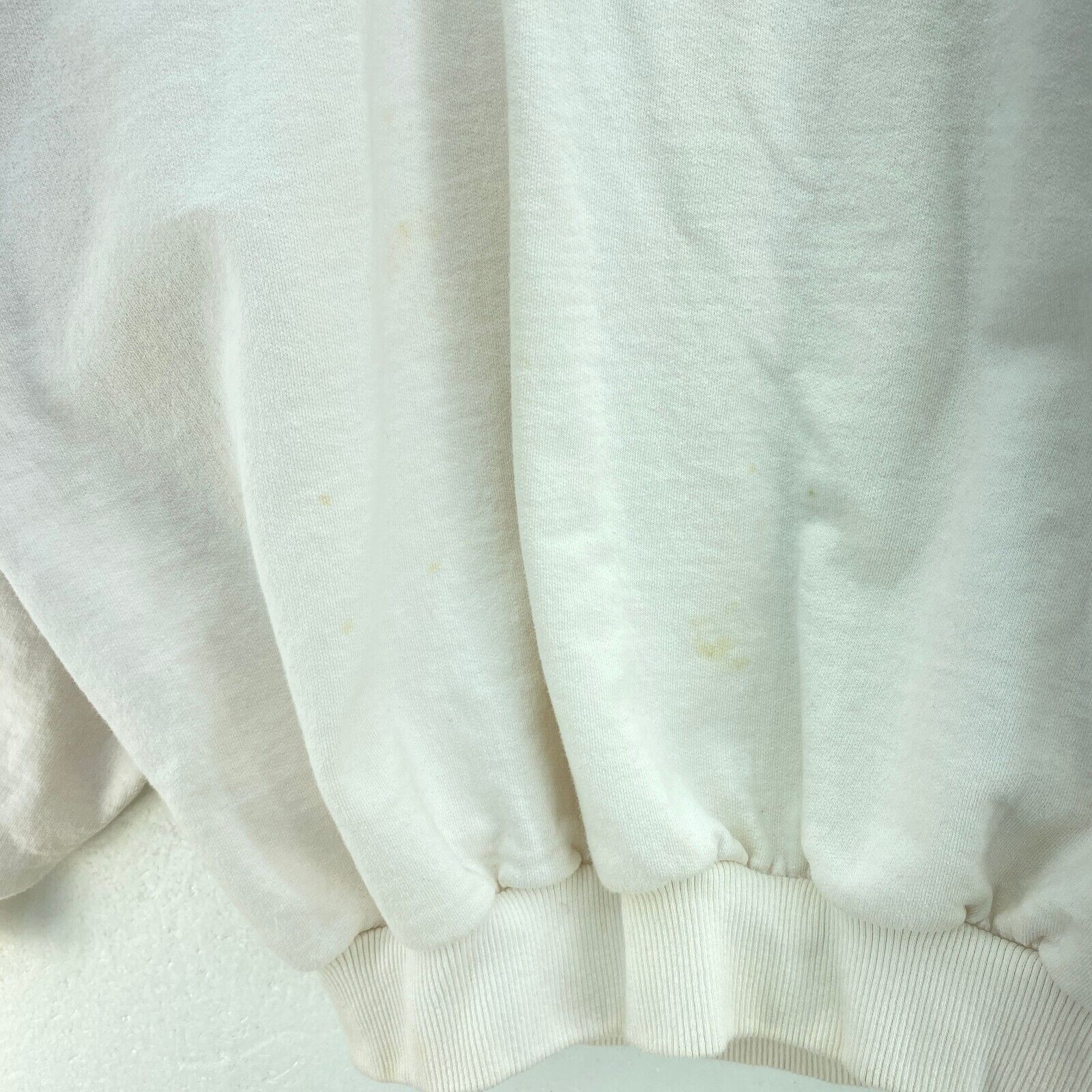 Adidas Logo Embroidered White Sweatshirt Size L Crewneck