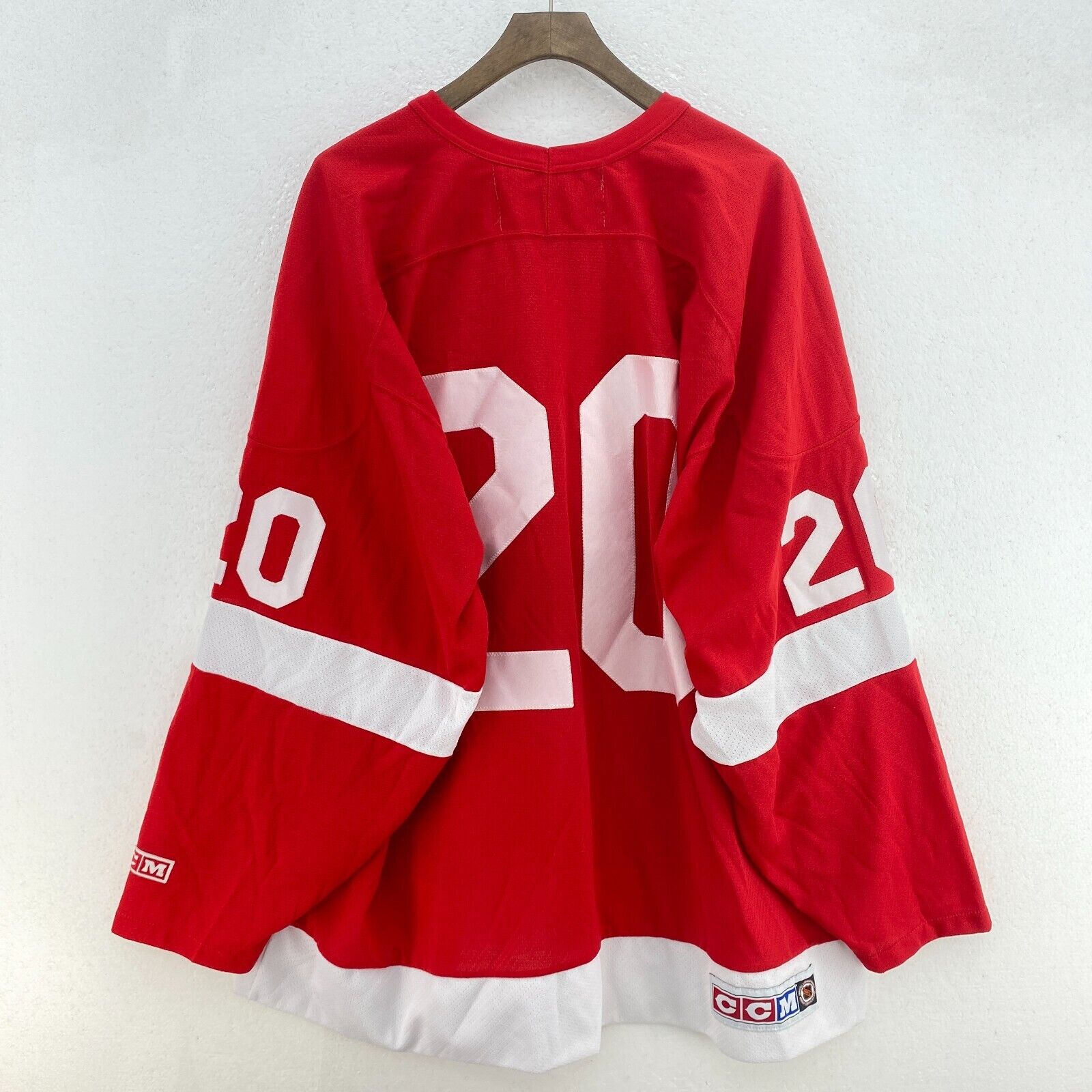 CCM Vintage Detroit Red Wings NHL Red Jersey Size 2XL