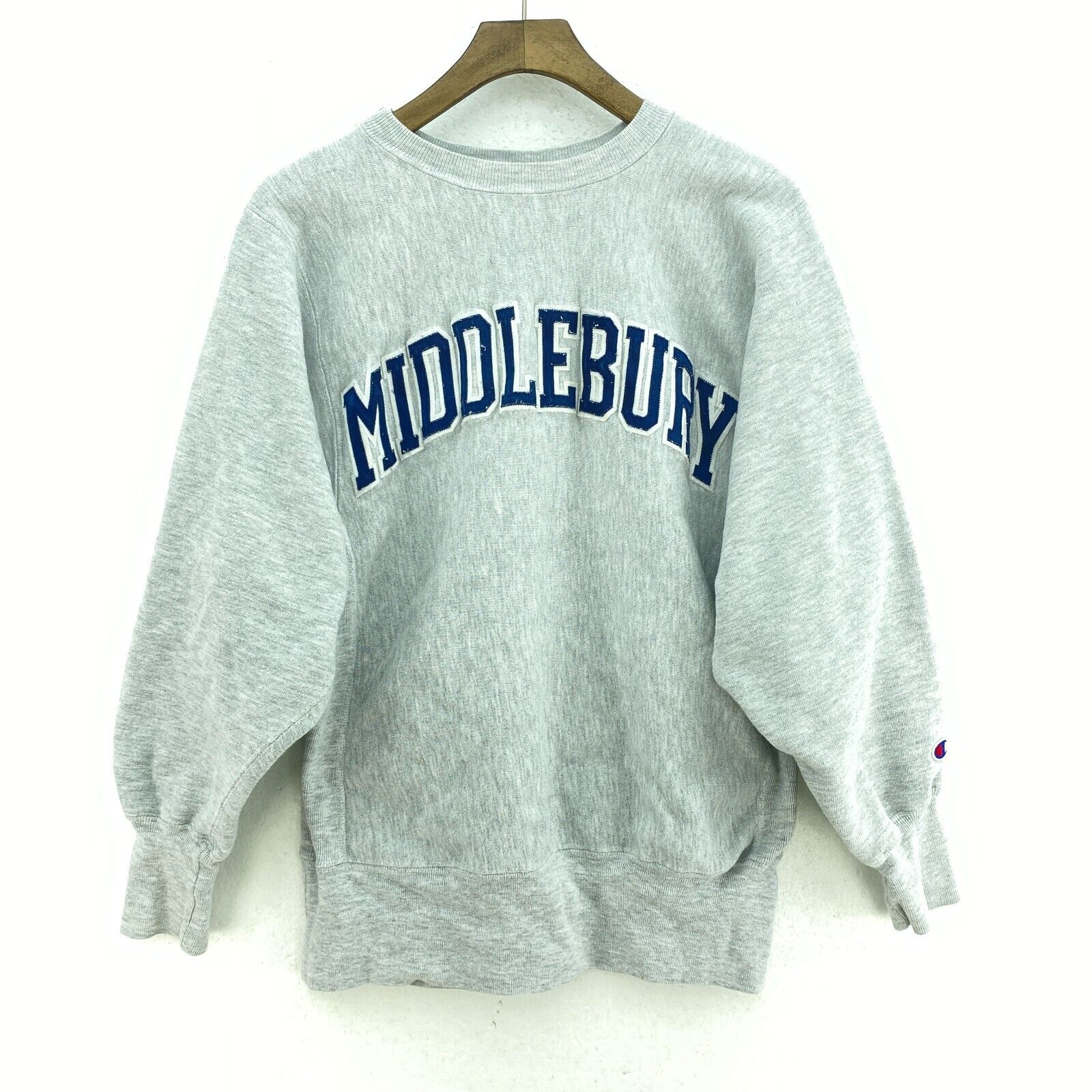 Champion Reverse Weave Middlebury Spell Out Women's Gray Sweatshirt Size M