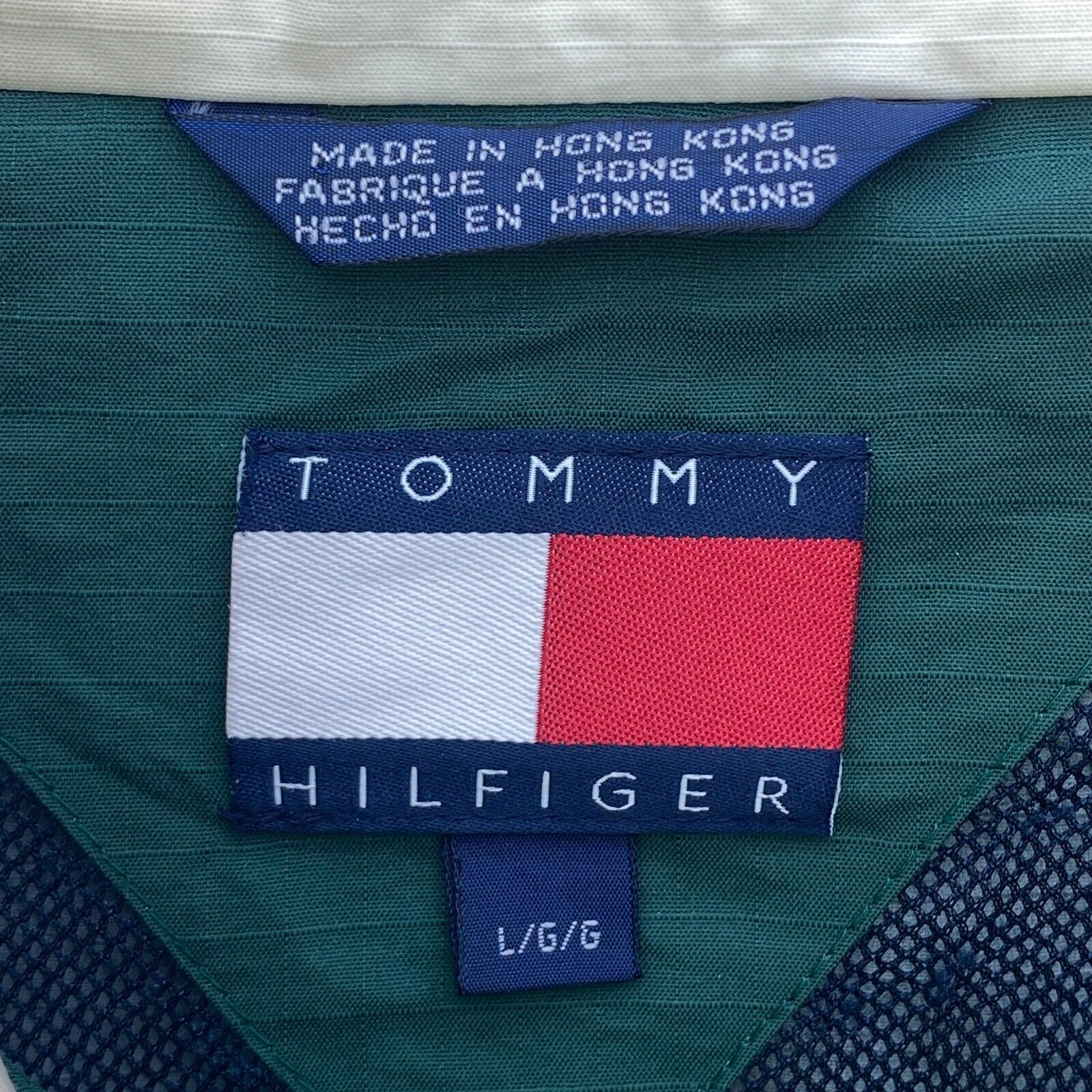Tommy Hilfiger Sailing Gear Vintage Full Zip Green Jacket Size L