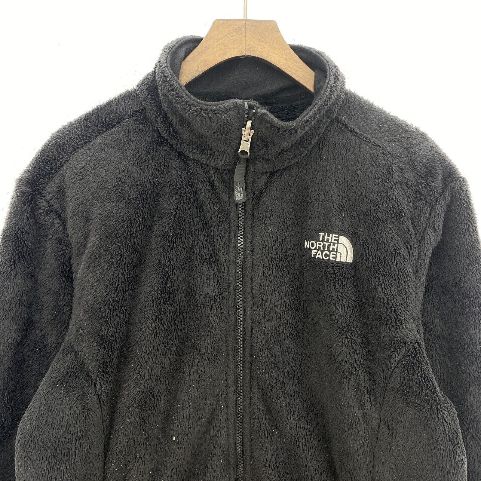 The North Face Logo Full Zip Fleece Black Jacket Size L Women's