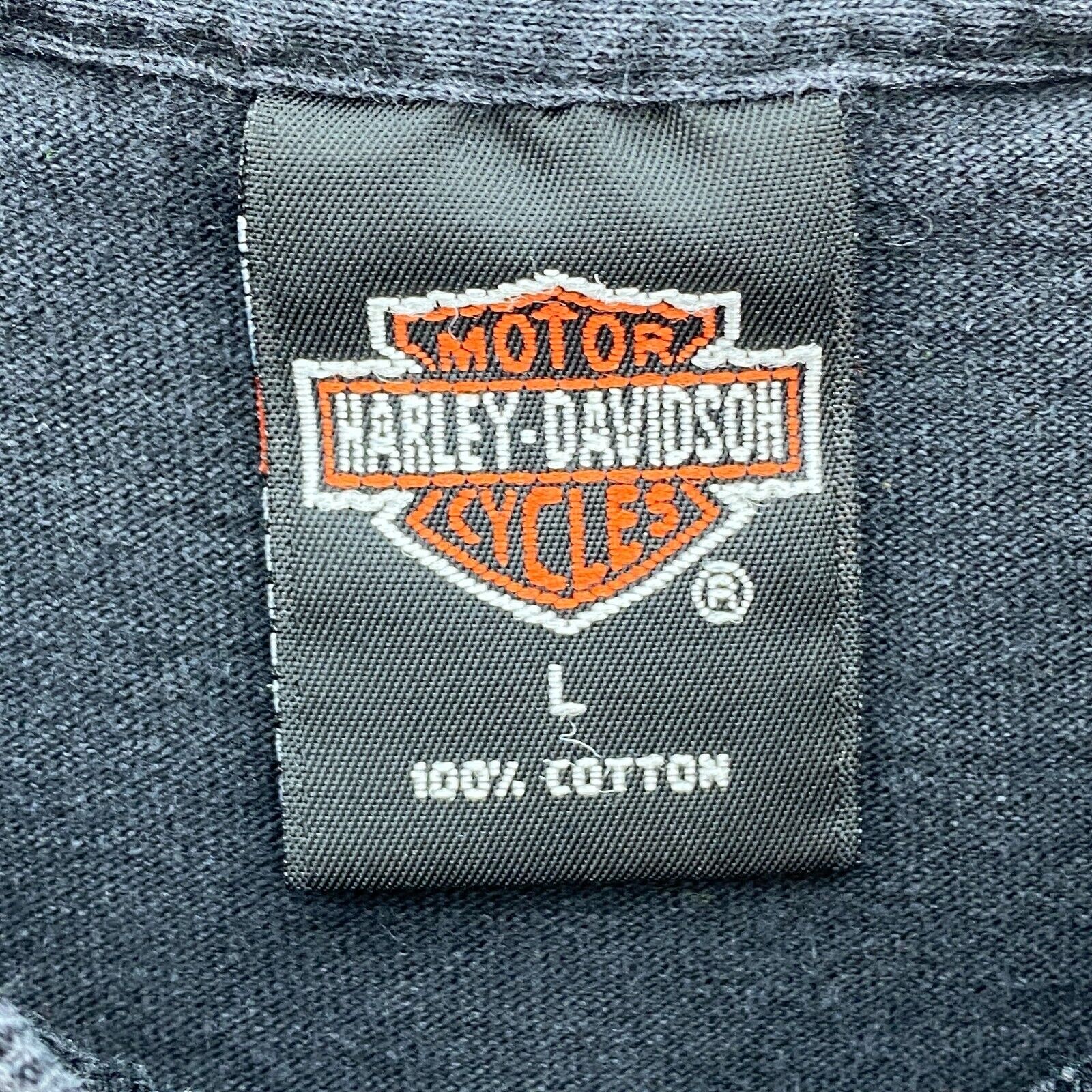 Harley Davidson Motorcycle Biker Black 1996 Minnesota Black T-shirt Size L
