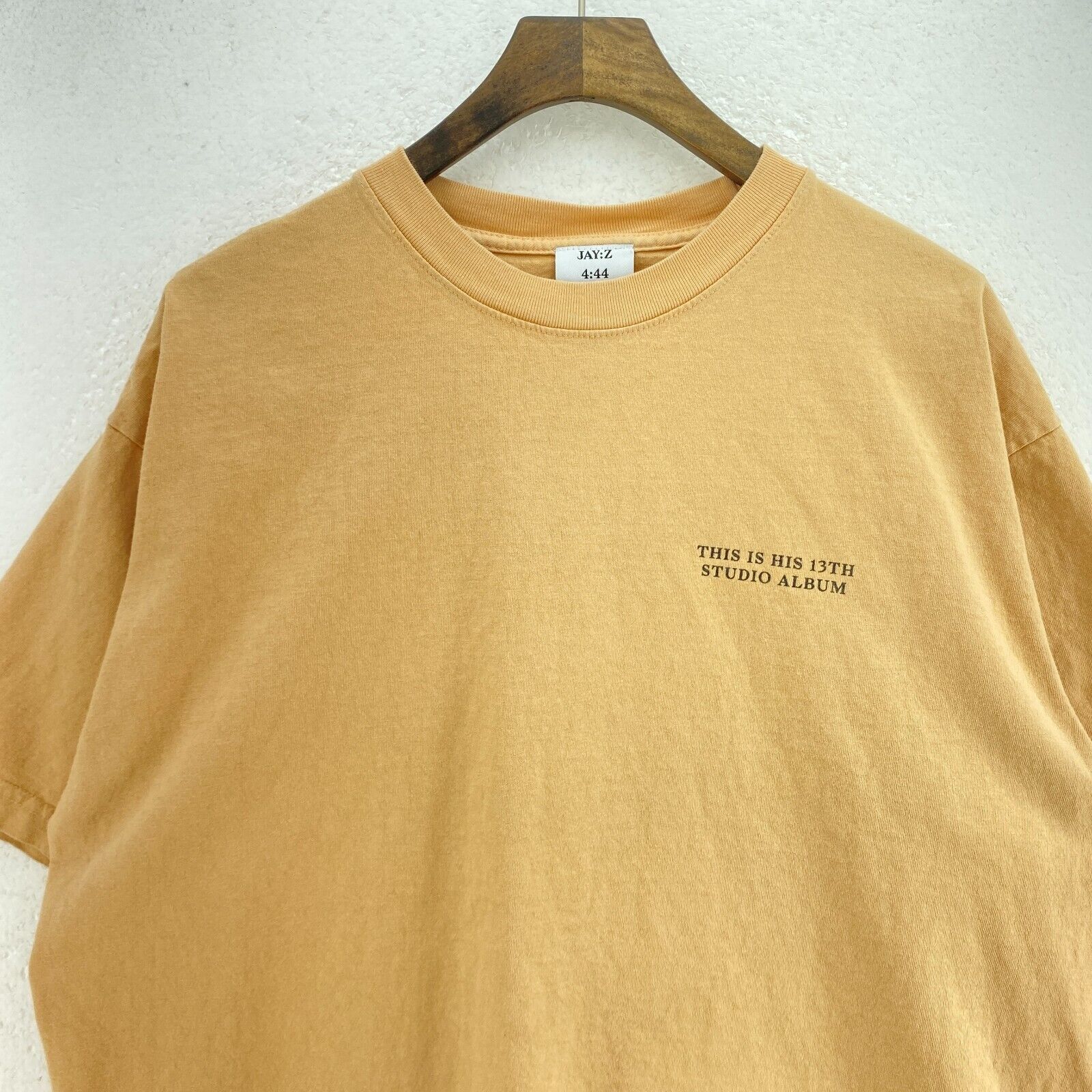 Jay Z 4:44 New York City This Is His 13th Studio Album Orange T-shirt Size L