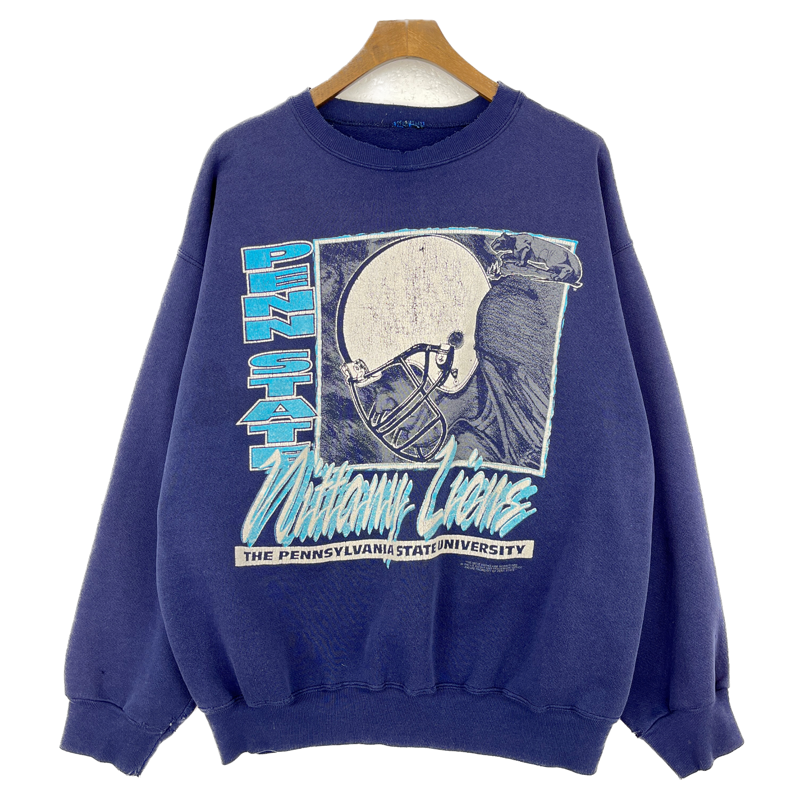 Vintage Penn State University College NCAA Navy Blue Sweatshirt Size L