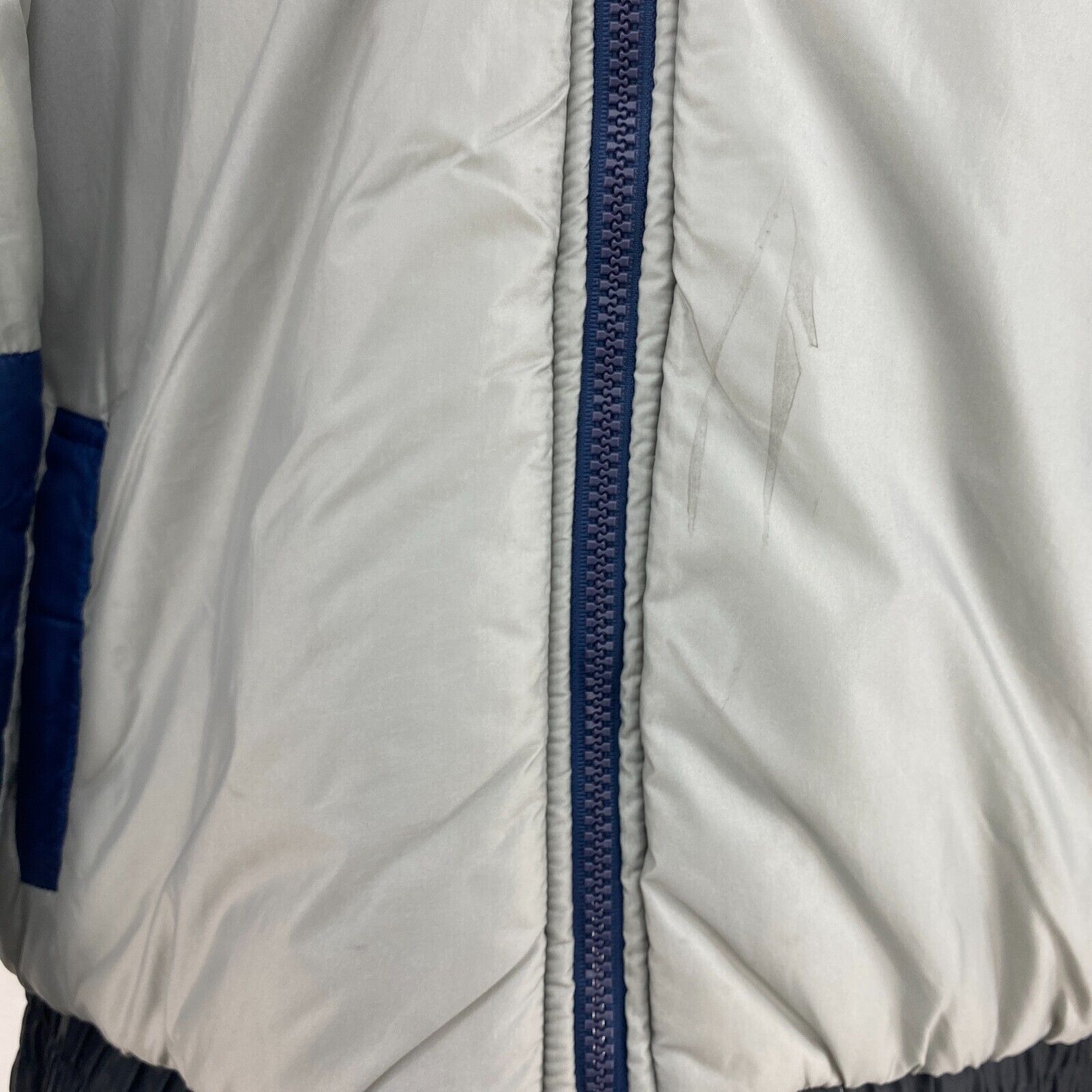 Dallas Cowboys NFL Insulated Full Zip Blue Hooded Jacket Size L Reversible