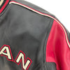 Nike Air Jordan Full Zip Black Red Leather Jacket Size S Kids