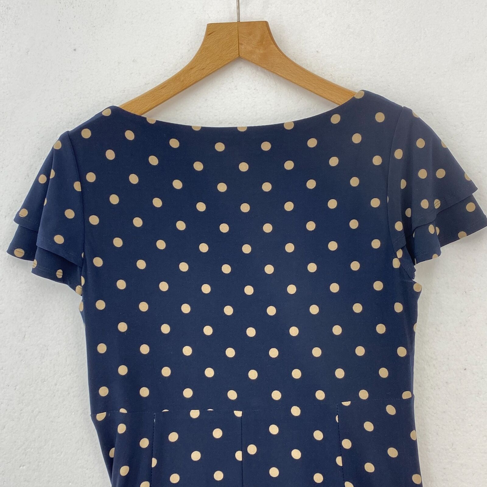 RALPH LAUREN Polka Dot Navy Blue Dress