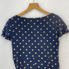 RALPH LAUREN Polka Dot Navy Blue Dress